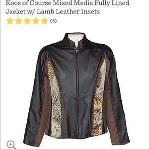 Mixed media Leather jacket Large